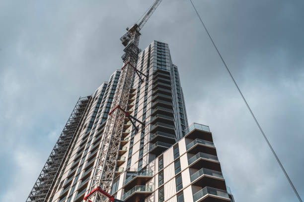 istock Construction of a modern apartment building 1285493761