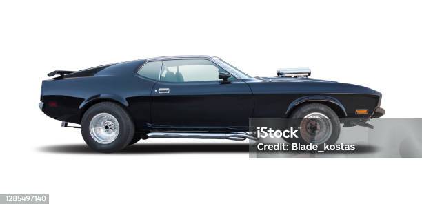 Classic American Muscle Car Stock Photo - Download Image Now - Sports Car, Retro Style, The Past