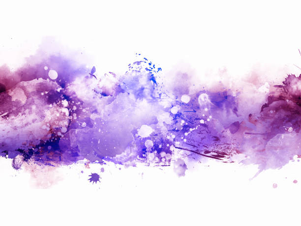 istock Artistic colorful watercolor splash effect template 1285498581