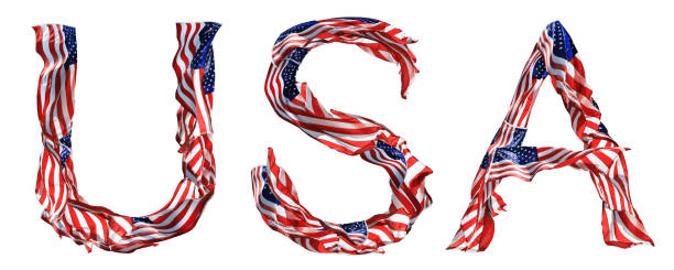 istock USA sign with American flags over white background 1285498777