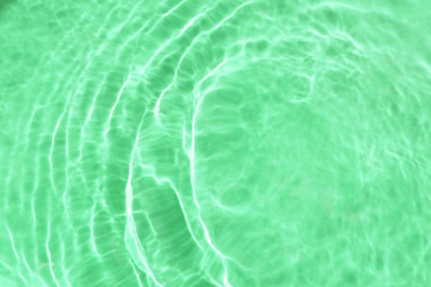 istock Realistic natural water wave overlay for background, blurred transparent green colored water surface texture with splashes and bubbles, trendy abstract background 1285499908