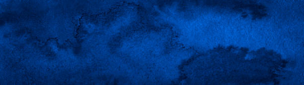 istock Rich dark blue watercolor background. Texture for creative design. 1285501573