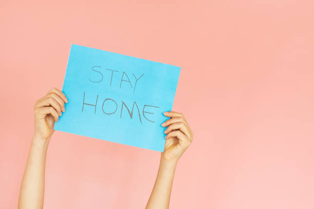 istock Young woman has a message. Coronavirus, Covid-19 1285509594