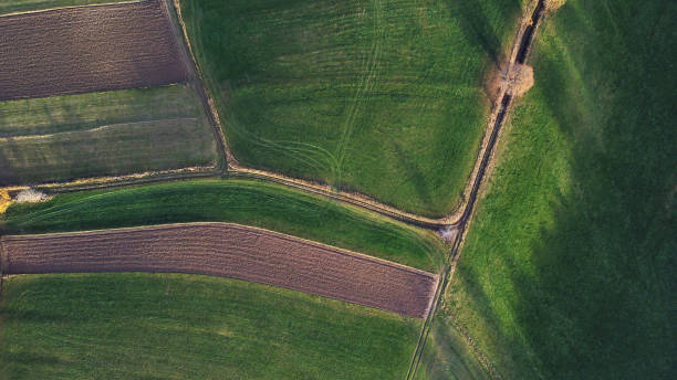 istock Farmland with shadows on the right side - directly above 1285519029