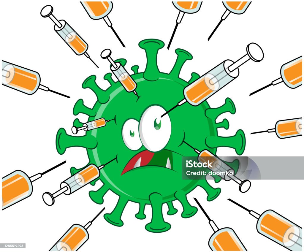 Ilustración de Jeringa Con Vacuna Ataca El Covid 19 Coronavirus Dibujos  Animados y más Vectores Libres de Derechos de Artículo médico - iStock