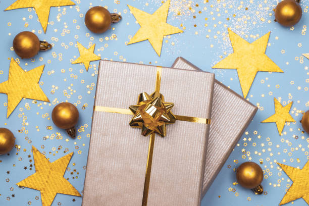 istock Gift with golden ribbon 1285521213