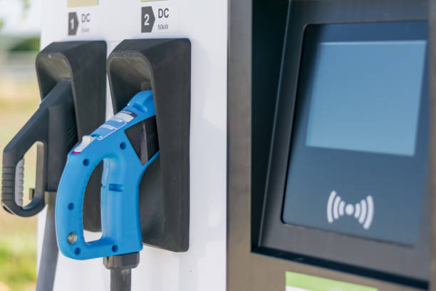istock Electric vehicle charging point. 1285526960