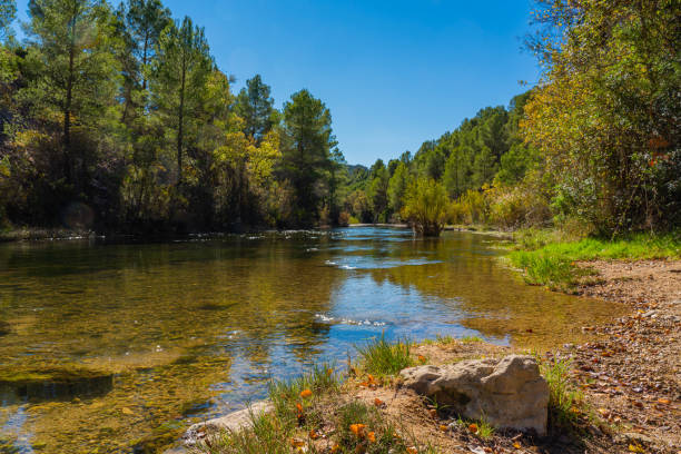 istock Cabriel River with crystal clear waters and surrounded by green vegetation in the mountains of Albacete 1285527600