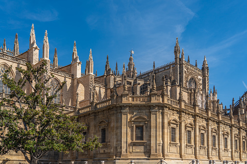 Seville Cathedral, Catedral de Santa Maria de la Sede, Gothic style architecture in Andalusia, Spain