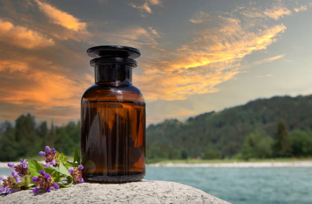Bach Flower Stock Remedy Bottle - Alternative Medicine, concept.