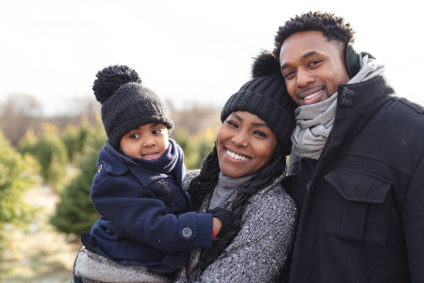 istock A family portrait at a Christmas tree farm 1285532949