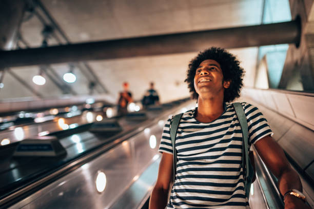 commuter walking in the station