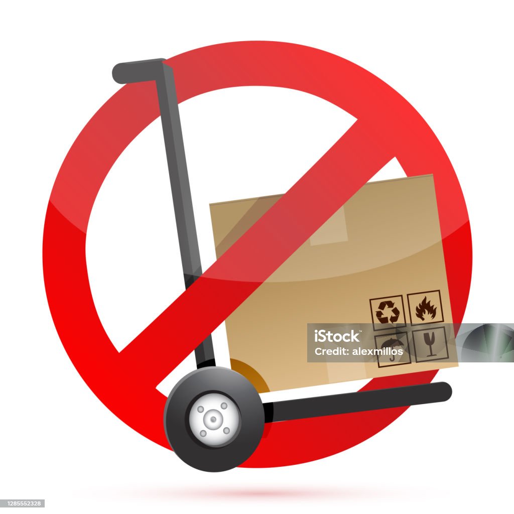 No Hand Over Sticker No Hand Trucks Allowed Illustration Stock Illustration - Download Image ...
