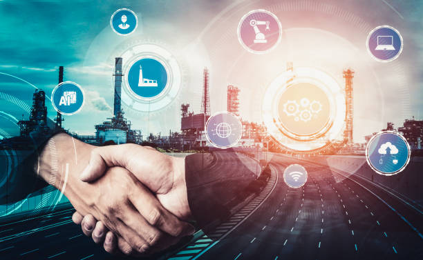 istock Industry 4.0 technology concept - Smart factory for fourth industrial revolution 1285568650