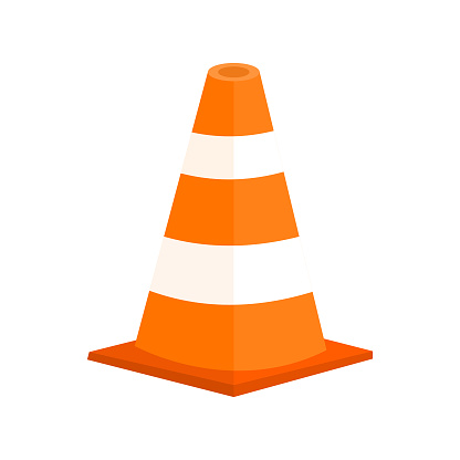 Traffic Cone icon isolate on white background.