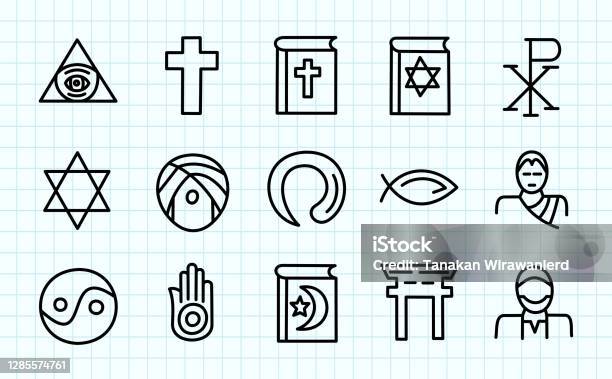 Religious Conversion Drawing Religion Doodle Drawing Stock Illustration - Download Image Now ...