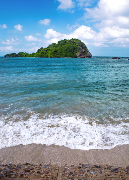 Beautiful tropical sea beach Sky and sea Thailand stock photo