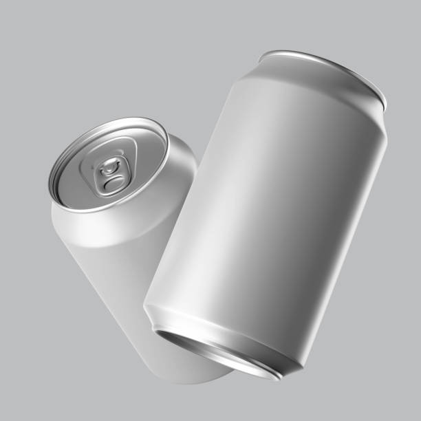 0.33アルミニウム缶。3dモックアップ - 缶 ストックフォトと画像