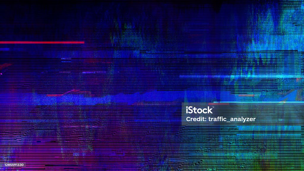 Abstract glitch background Problems Stock Photo