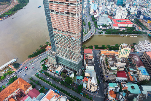 view of Ho Chi Minh city or Saigon. Vietnam