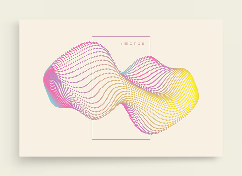 Abstract Wave Visualization Abstract Digital Wave With Dynamic Particles Sound Wave Big Data ...