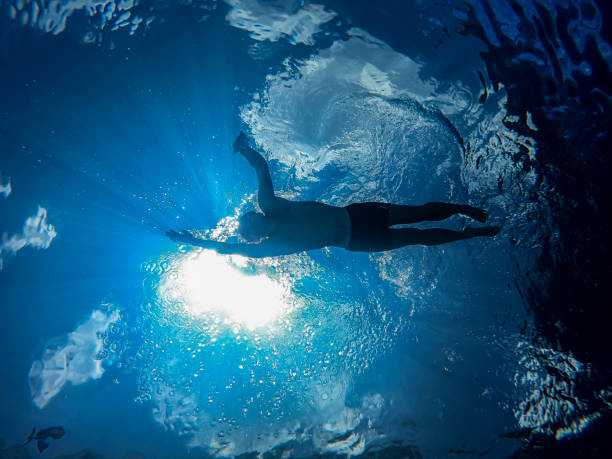 istock low angle view asian chinese swimming across swimming pool 1285602499
