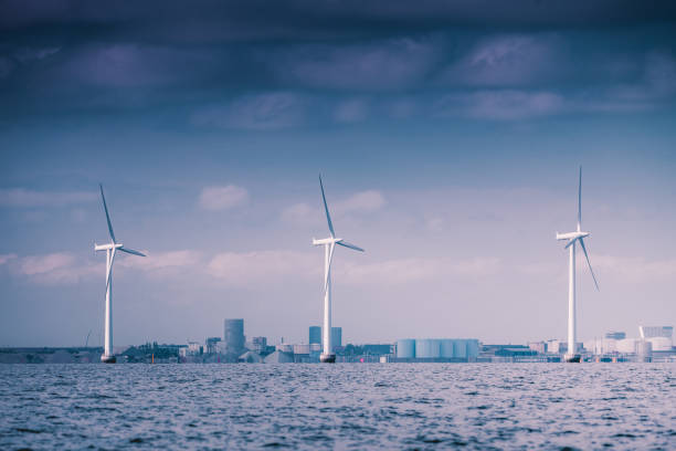 istock Wind turbines farm in Baltic Sea, Denmark 1285606258