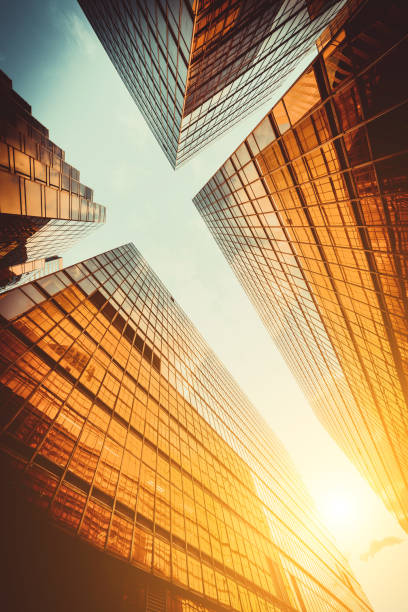 istock View from below on corporate buildings in Hong Kong 1285607129