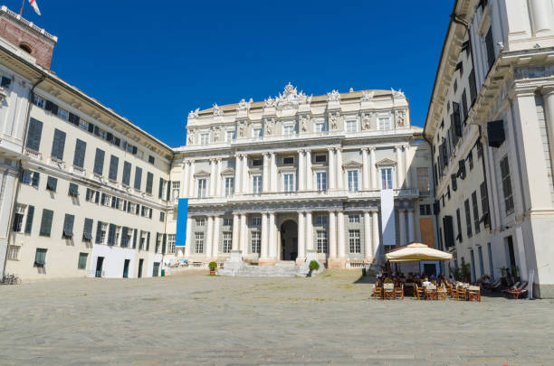 Doge's Palace Palazzo Ducale classic style building on Piazza Giacomo Matteotti square stock photo