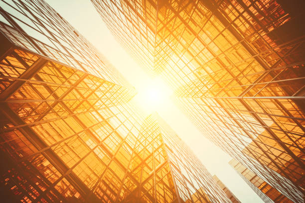 istock View from below on corporate buildings in Hong Kong 1285607712