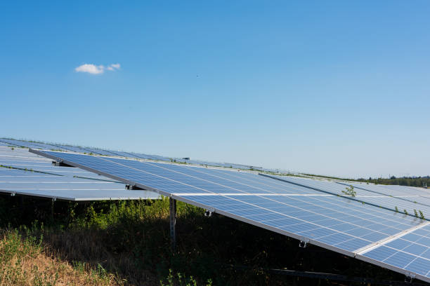 istock solar panels on a hill in Germany generating Renewable energy, solar power 1285614653