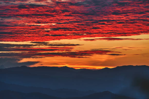 istock fog and cloud mountain valley sunset landscape, Chiang Mai Thailand 1285616451
