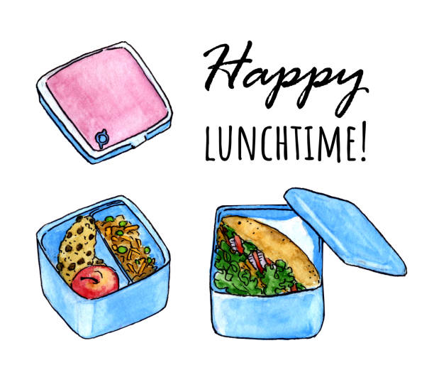 おやつ2つの弁当箱 - lunch box packed lunch school lunch lunch点のイラスト素材／クリップアート素材／マンガ素材／アイコン素材