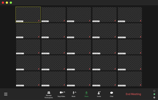 Zoom Meeting Template Illustrations, Royalty-Free Vector Graphics