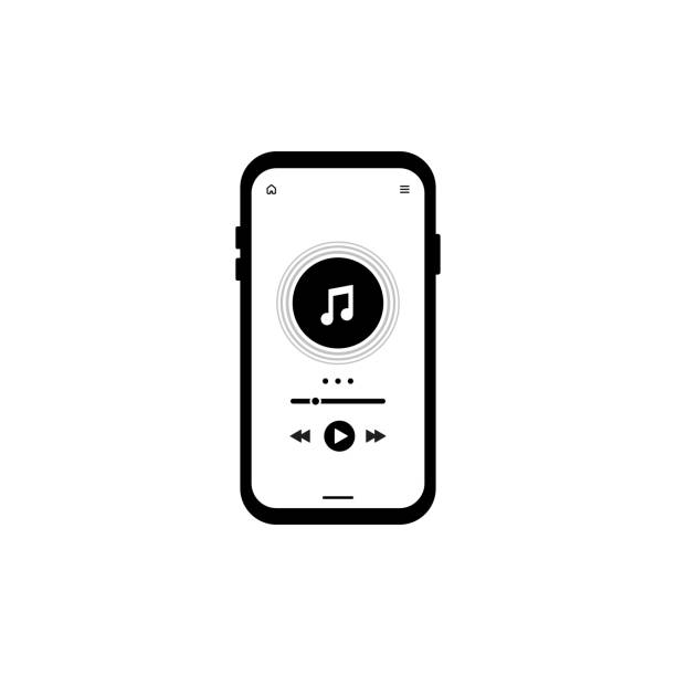 Music Player. Media player screen. Music app. Mobile Application Interface. Vector stock Illustration Music Player. Media player screen. Music app. Mobile Application Interface. Vector stock Illustration. podcast mobile stock illustrations
