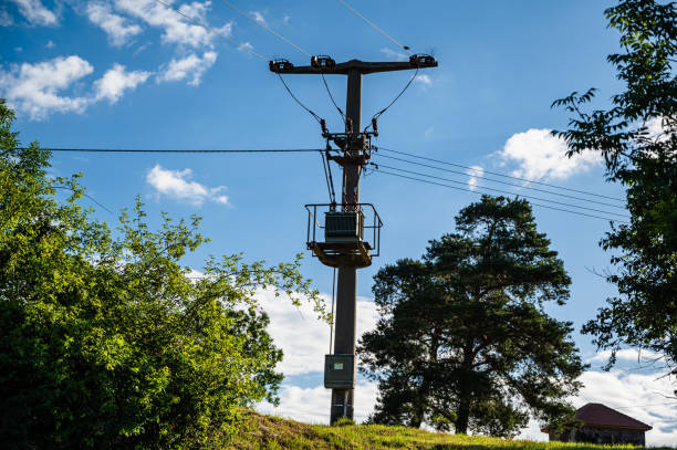 istock A low angle shot of a transmission tower in nature 1285621274