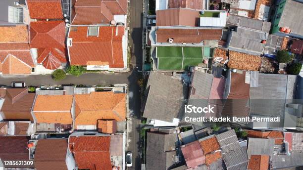 Urban Houses Aerial View Stock Photo - Download Image Now - Jakarta, House, Architecture