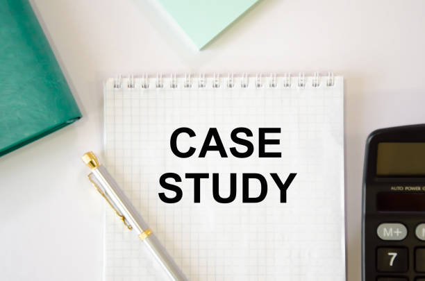 istock text case study written on a white sheet of paper around a notepad and stickers on a white background 1285624239