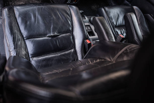 istock Used car leather close up 1285624725