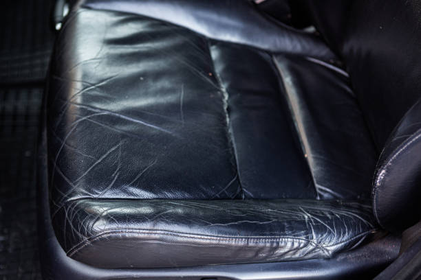 istock Used car leather close up 1285624770