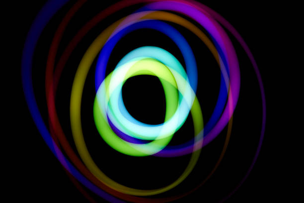 istock Abstract colourful light painting background 1285630097