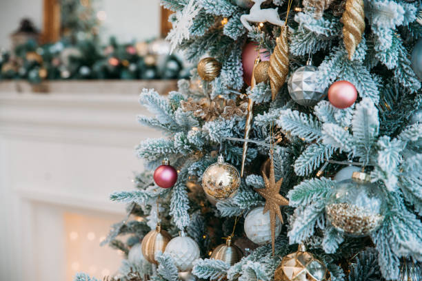 istock Festive decor christmas tree close up 1285631703