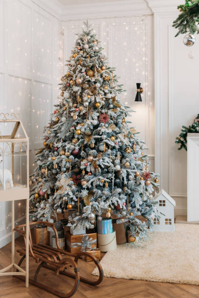 istock Christmas tree decorated for the new year 2021 1285632255