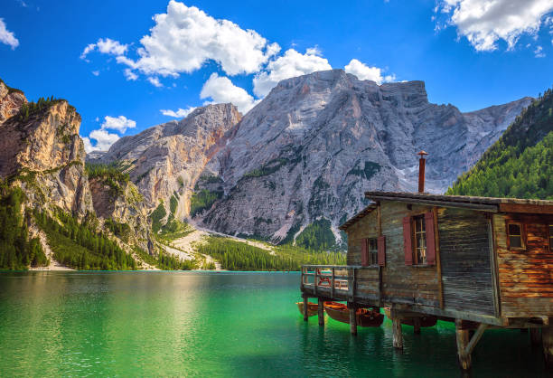 istock Beautiful Braies Lake in Alps 1285639718