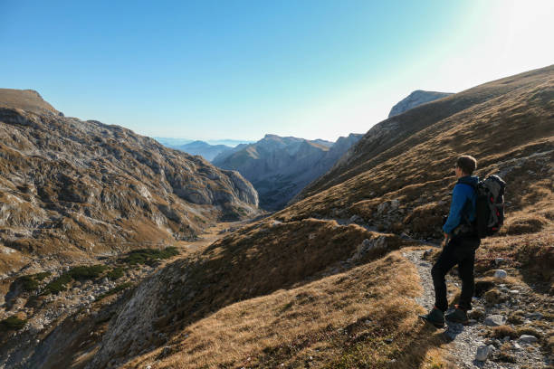 istock Hochschwab - A man hiking in the Alps 1285643263