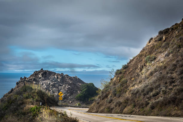 istock Dramatic sky over a winding stretch of the Pacific Coast Highway 1285644545