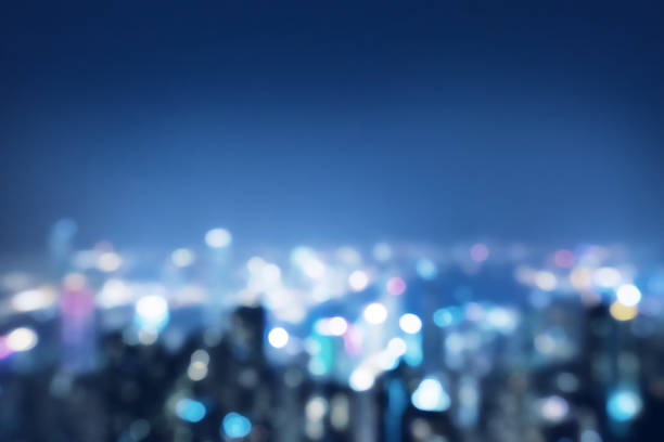 istock blurred lighhts from peak Victoria, Hong Kong 1285650114