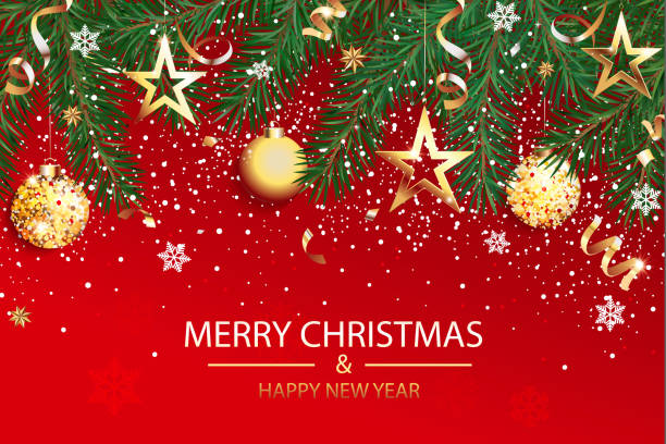 istock Wishing card for Christmas and Happy 2021 New Year 1285650174