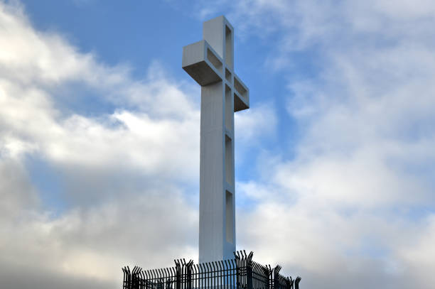 Concrete Cross on Mount Soledad in La Jolla, San Diego, California.