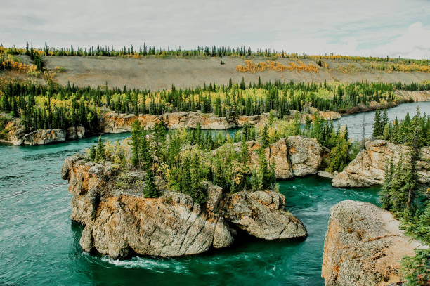 istock Five Fingers Rapids on Yukon River, Yukon,Canada 1285651342